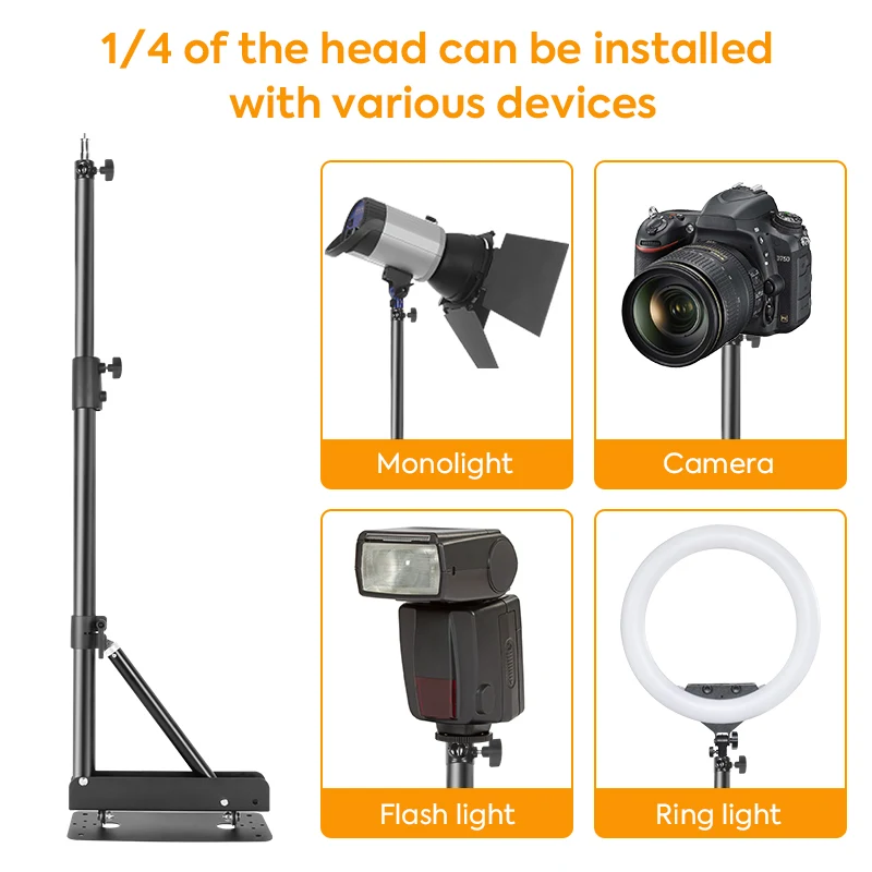 53.9in/137cm Wall Mount Triangle Boom Arm Photography Studio 180º Flexible Rotation Support Stand For Camera,Mic,softbox,lights