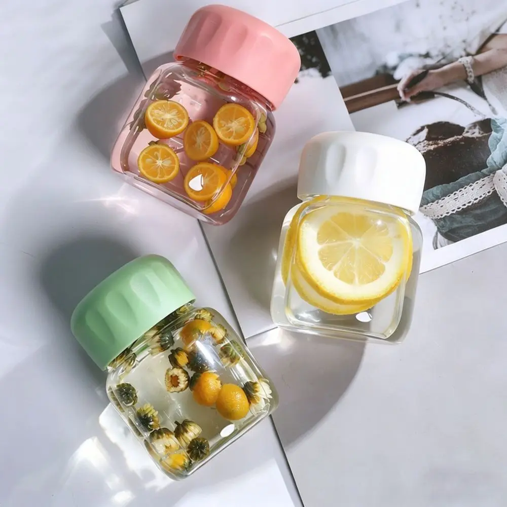 Ins Style Chubby Glass Mug Borosilicate Water Cup With Sealed Lid Creative Modern Drinkware For Coffee Tea Daily Gift