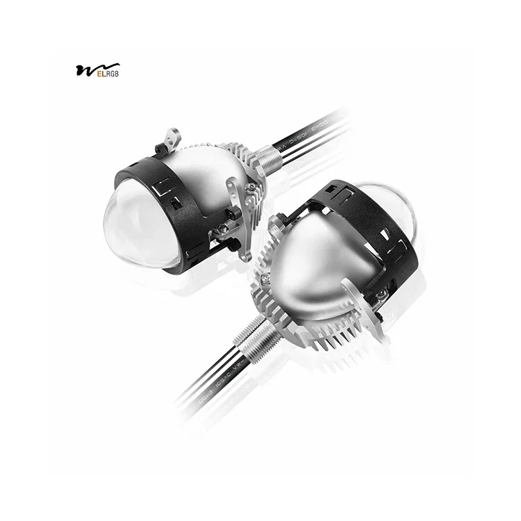 Dual LED Projection Lens Headlight Modification Kit LED Lights Car Styling Modification High/low Beam Projector Lens