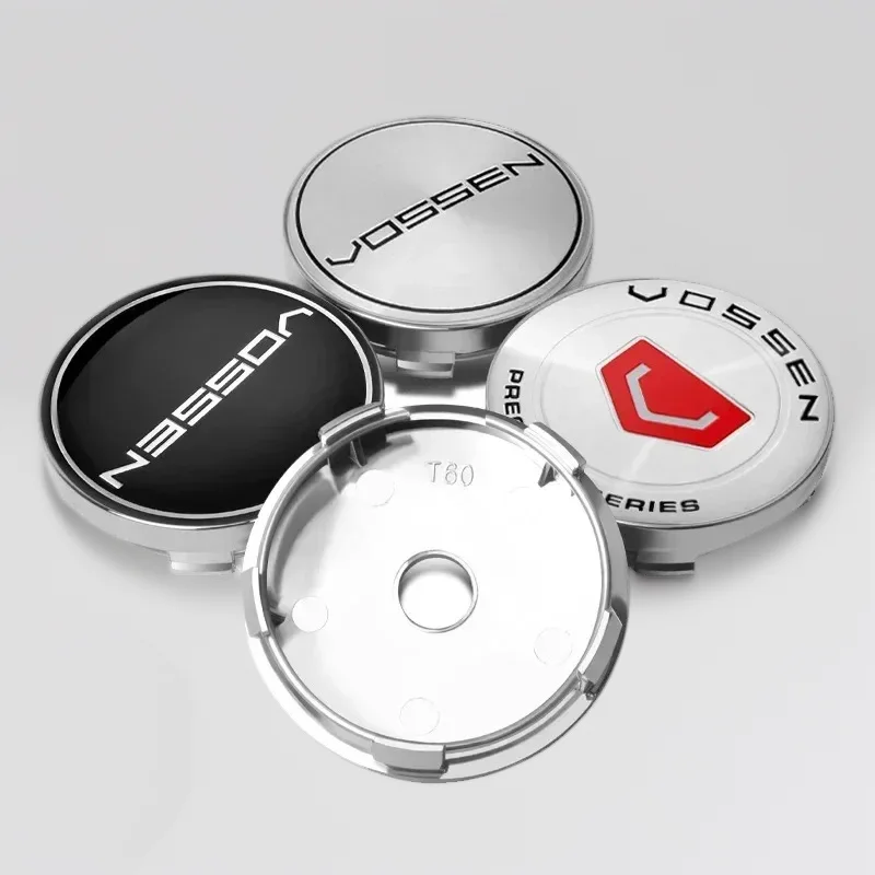 

4PCS 60mm Car Wheel Hub Center Caps Rim Cover Badge Emblem Stickers Accessories Vossen Logo Car General Hub center cover