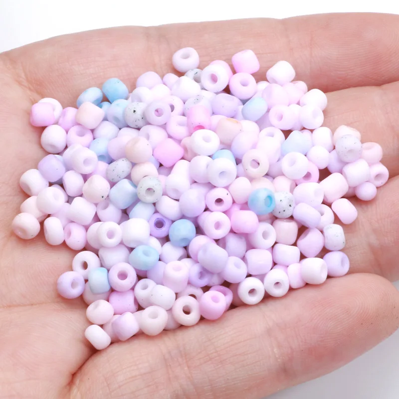 500/200pcs 3/4mm Matte Macaroon Color Czech Glass Beads Frosted Uniform Round Spacer Seed Beads for DIY Jewelry Making Bracelet