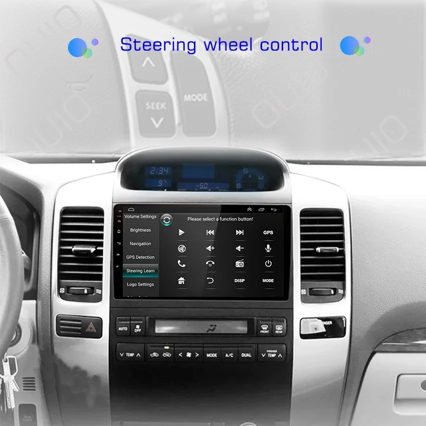 Android 15 Car Radio 4G+WIFI Carplay Android Auto For Toyota Prado 120 2004 - 2009 Car Radio Multimedia Video Player Navigation