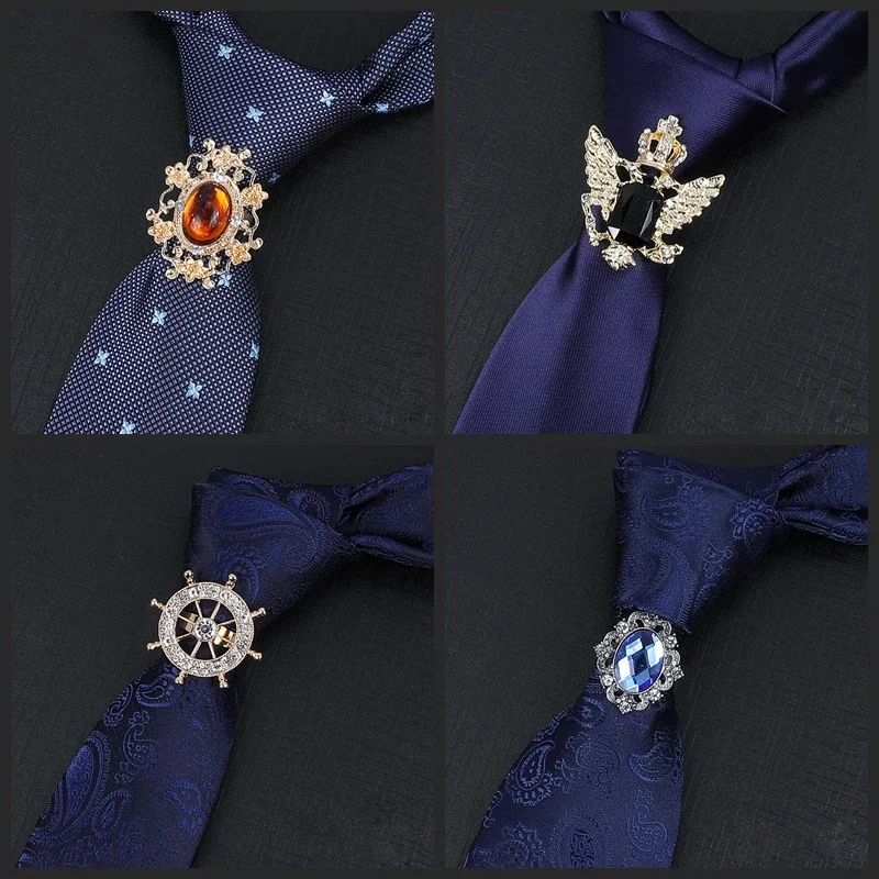 

Elegant Silk Scarf Tie Clip for Business Shirt Accessory