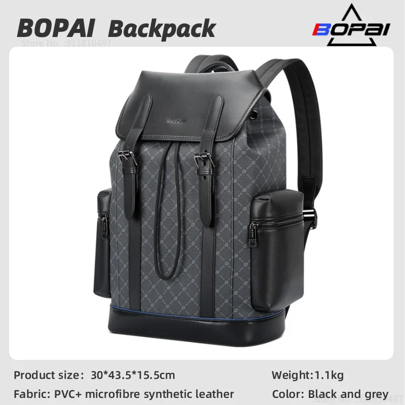 

BOPAI Large Capacity Men Travel Backpack Waterproof 15.6 inch Laptop Backpack Business Luxury Bags multifunctional