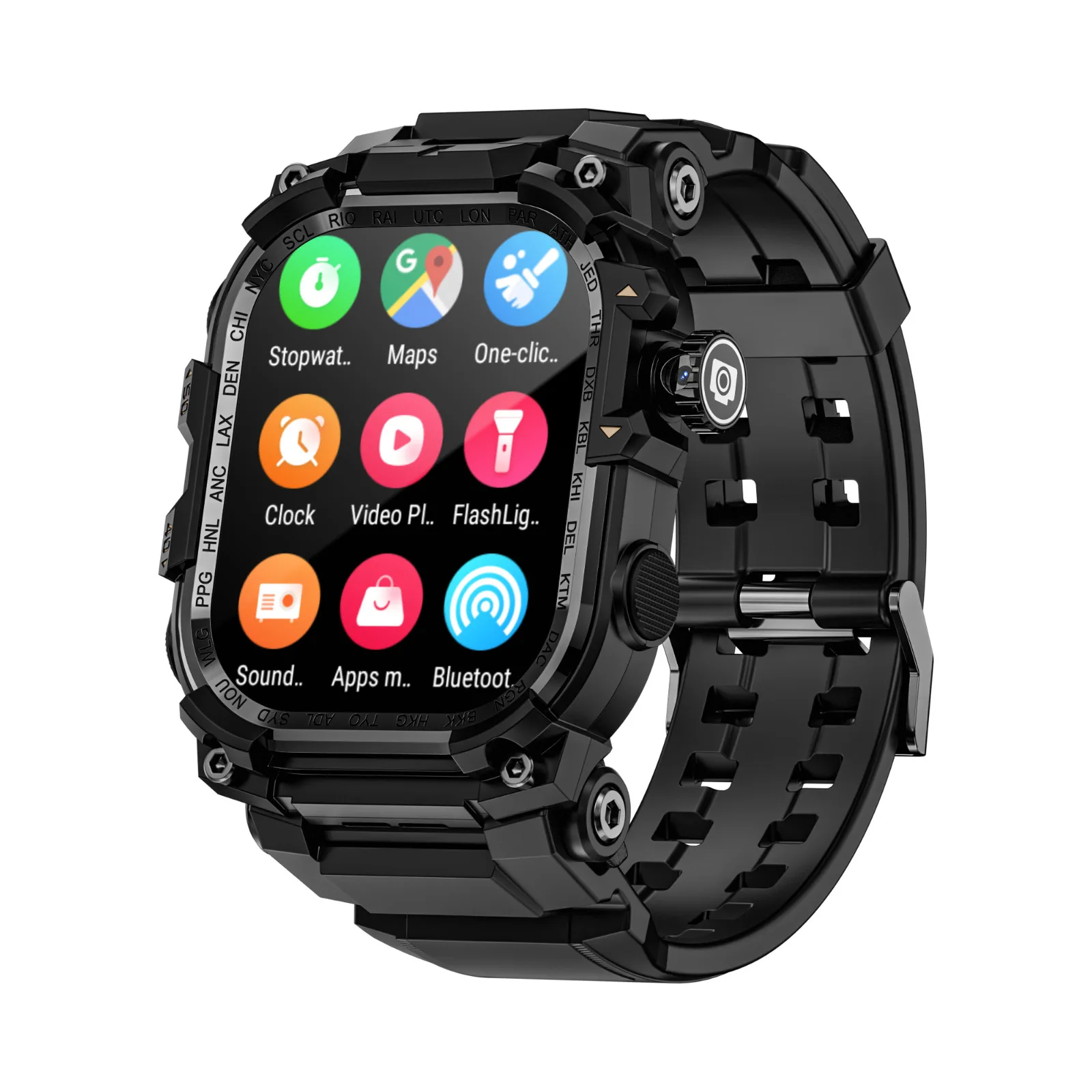 LOKMAT APPLLP 7 Max Android Smart Watch Phone AMOLED Screen Rotating Camera 4G Phone Calls  Wifi Video Calls Fitness Tracker