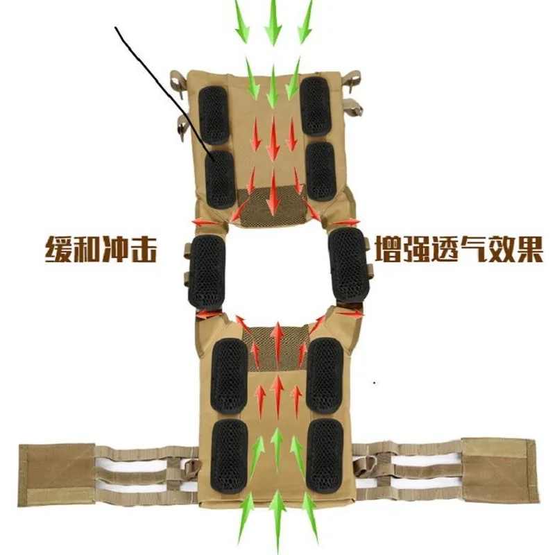 2Pcs 3D Honeycomb Pad Breathable Removable Shoulder Pads for Airsoft Shooting Hunting Hiking Tactical Vest Anti-Slip School Bag