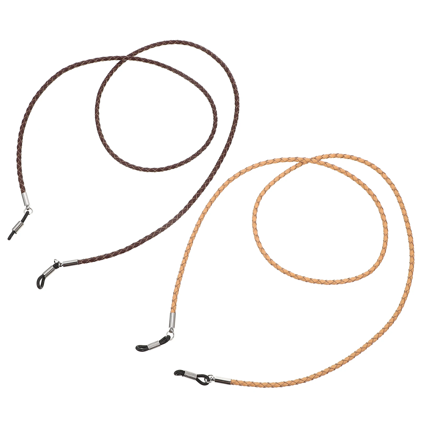 2pcs Glasses Lanyard Cowhide Eyeglass Chain Multi purpose Sunglasses Strap Durable Plating Rope Practical Fixing Reusable