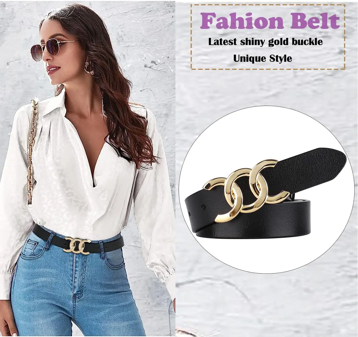 

Genuine Leather Decorative Thin Women's Belt New Style With Dress Black Jeans Versatile Suit For Fashion Lady Belts