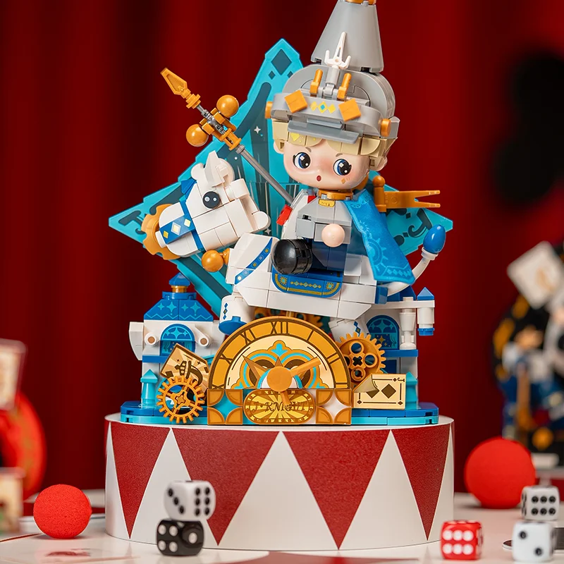 Weekit Fairy Tale Poker Face Building Block Creative Lovely King Queen Knight Joker Big Head Figures Model Bricks Adult Toy Gift