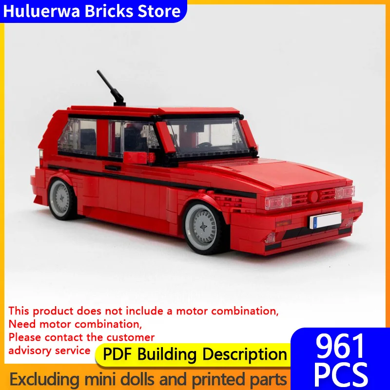 

Speed Racing Car Model MOC Building Bricks Golf II G60 Compact Hatchback Modular Technology Children Holiday Gifts Assemble Toys