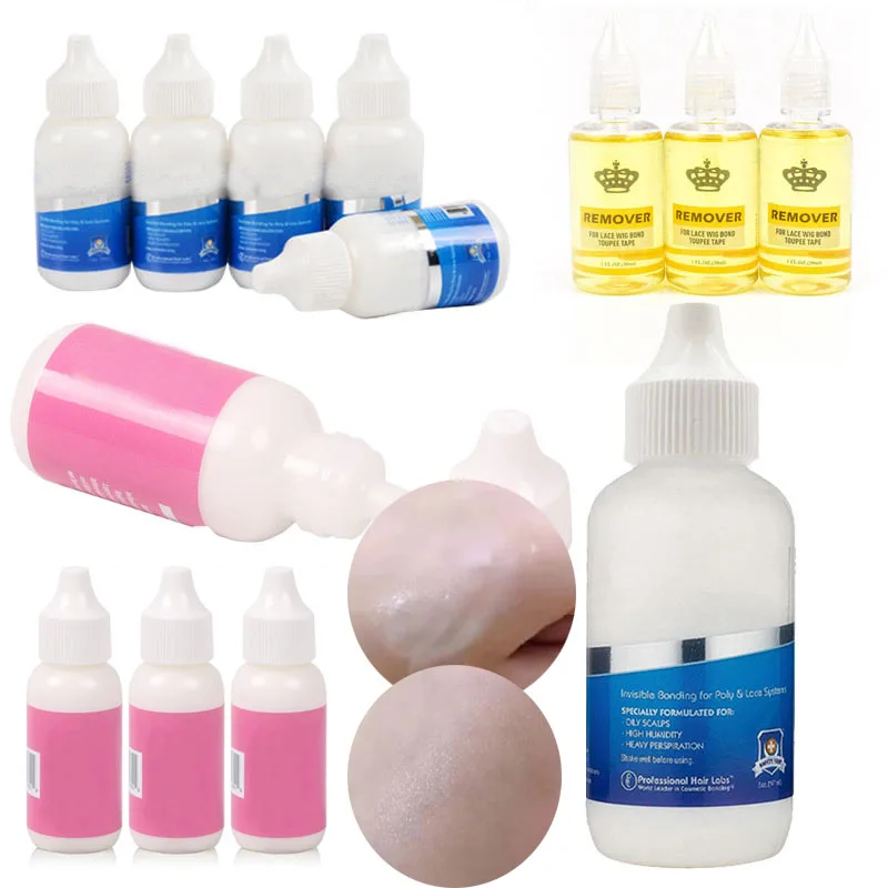 

Hair Replacement Adhesive Blue Pink Bonding Hair Glue Waterproof Lace Glue Bold Keep Lace Glue Repair Treatment Wig Glue Adhesiv