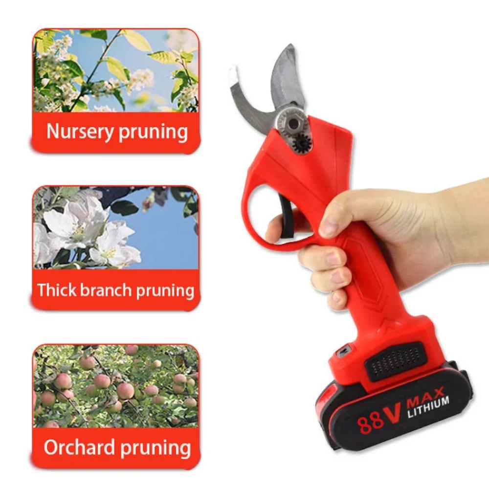 Imagem -06 - Pruner Elétrico sem Fio para Árvore Bonsai Cisalhamento Eficiente Cortador de Ramos Ferramentas de Paisagismo Poda sem Escova Frutas 88v 48v