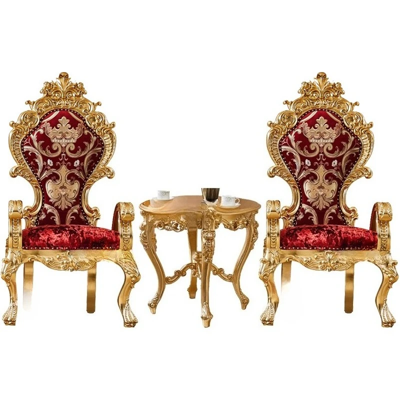 

European high back King Hotel lobby image Wedding Solid wood high back sofa French high back