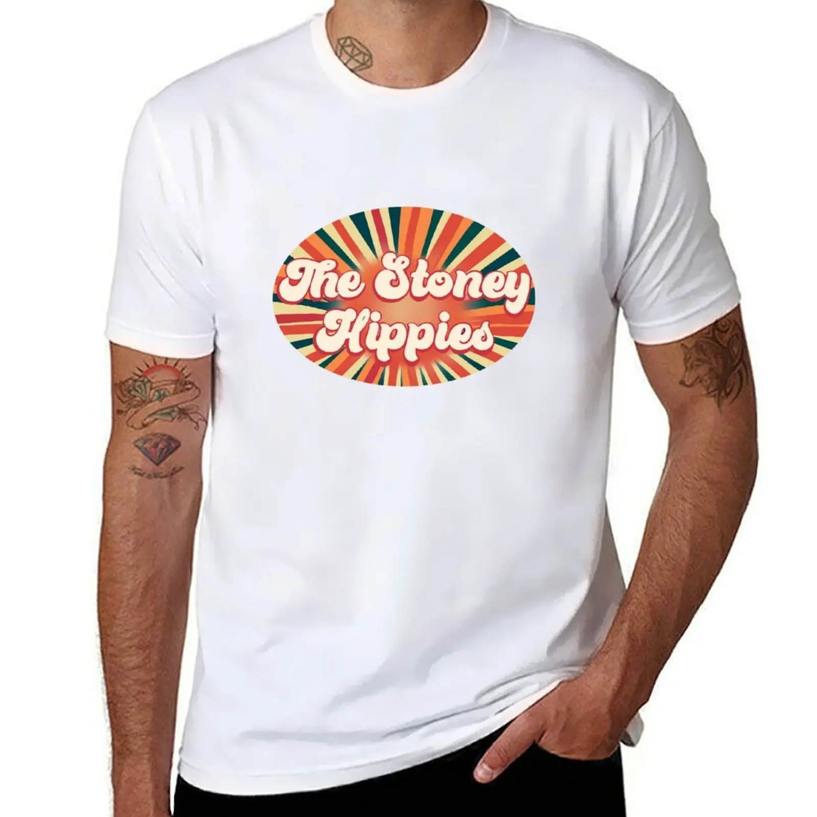 

The Stoney Hippies logo T-Shirt t shirt man plain cotton tshirt 100% T-Shirt
