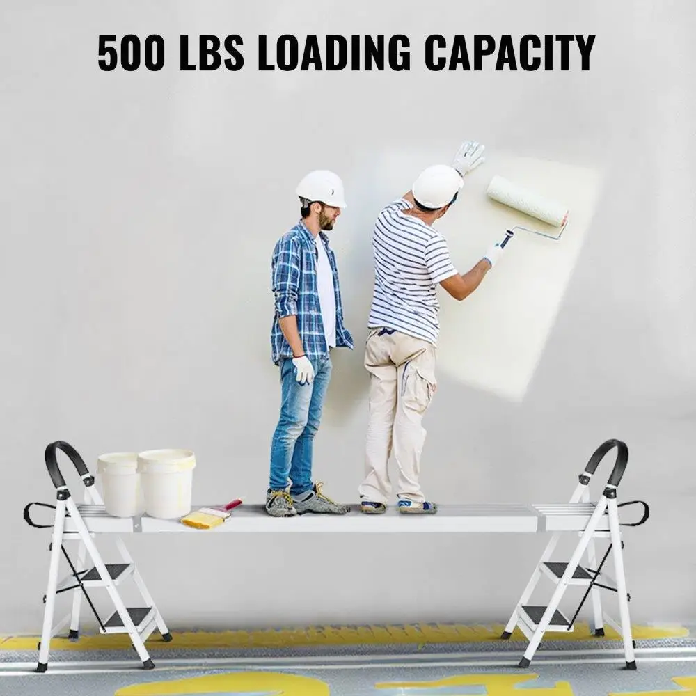 لوح عمل من الألومنيوم تصغير سعة 500 رطل قابل للتعديل بطول 6-9 قدم 12.5 بوصة عرض تمديد لوح ألومنيوم