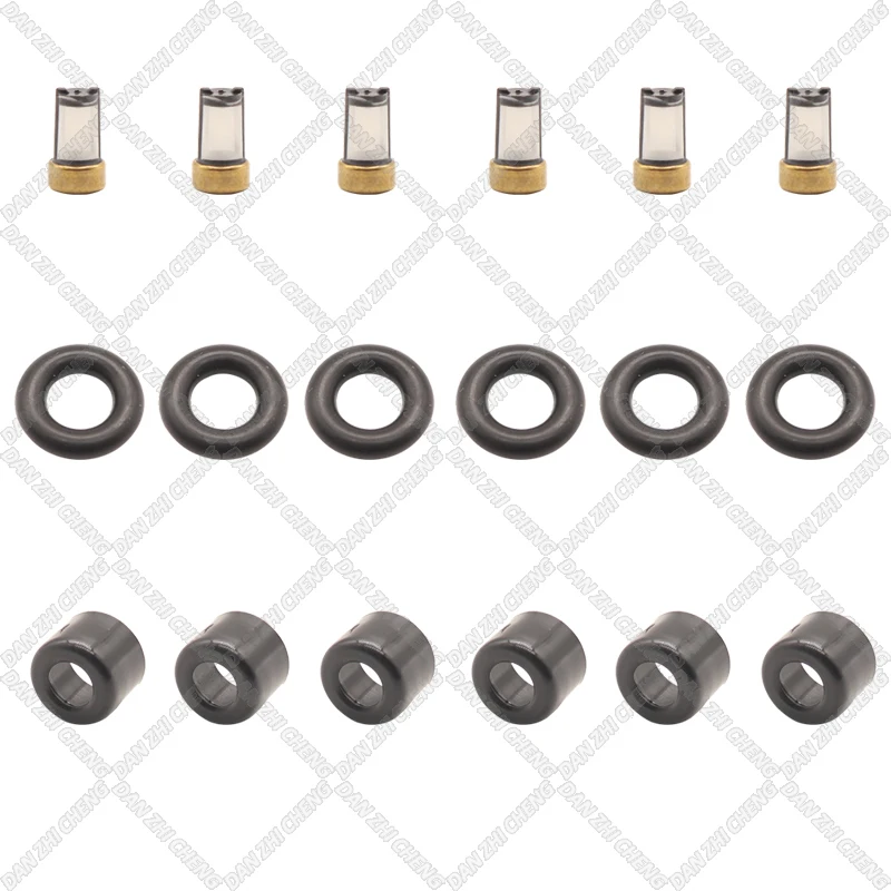 6 set For 23250-0P030 TOYOTA TACOMA 4RUNNER TUNDRA 4.0L 23209-0P030Fuel Injector Service Repair Kit Filters Orings Seal Grommets