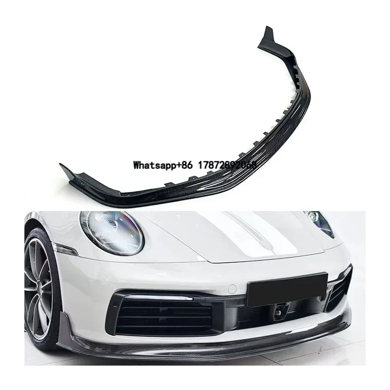 

For 911 992 Carrera New FD Style Carbon Fiber Front Lip Front Bumper Spoiler Body Kit
