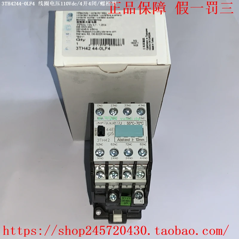 

3TH4271-0LF4 3TH4280-0LF4 Contactor Coil Voltage Is 110Vdc.