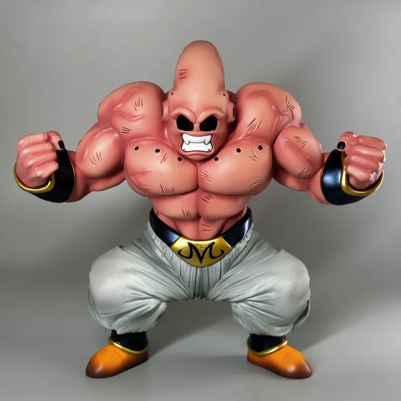 Figura de Majin Buu de Dragon Ball Z, Super Buu en Forma Muscular, Pose de Batalla, Estatua de PVC, Coleccionable de Anime, Adorno de Escritorio, Regalo para Fans de DBZ