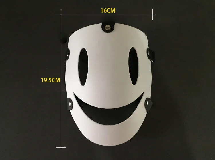 Anime cosplay Tenkuu Shinpan High-Rise Invasion Cosplay Mask hat PVC White Mask Japanese Samurai Costume Props