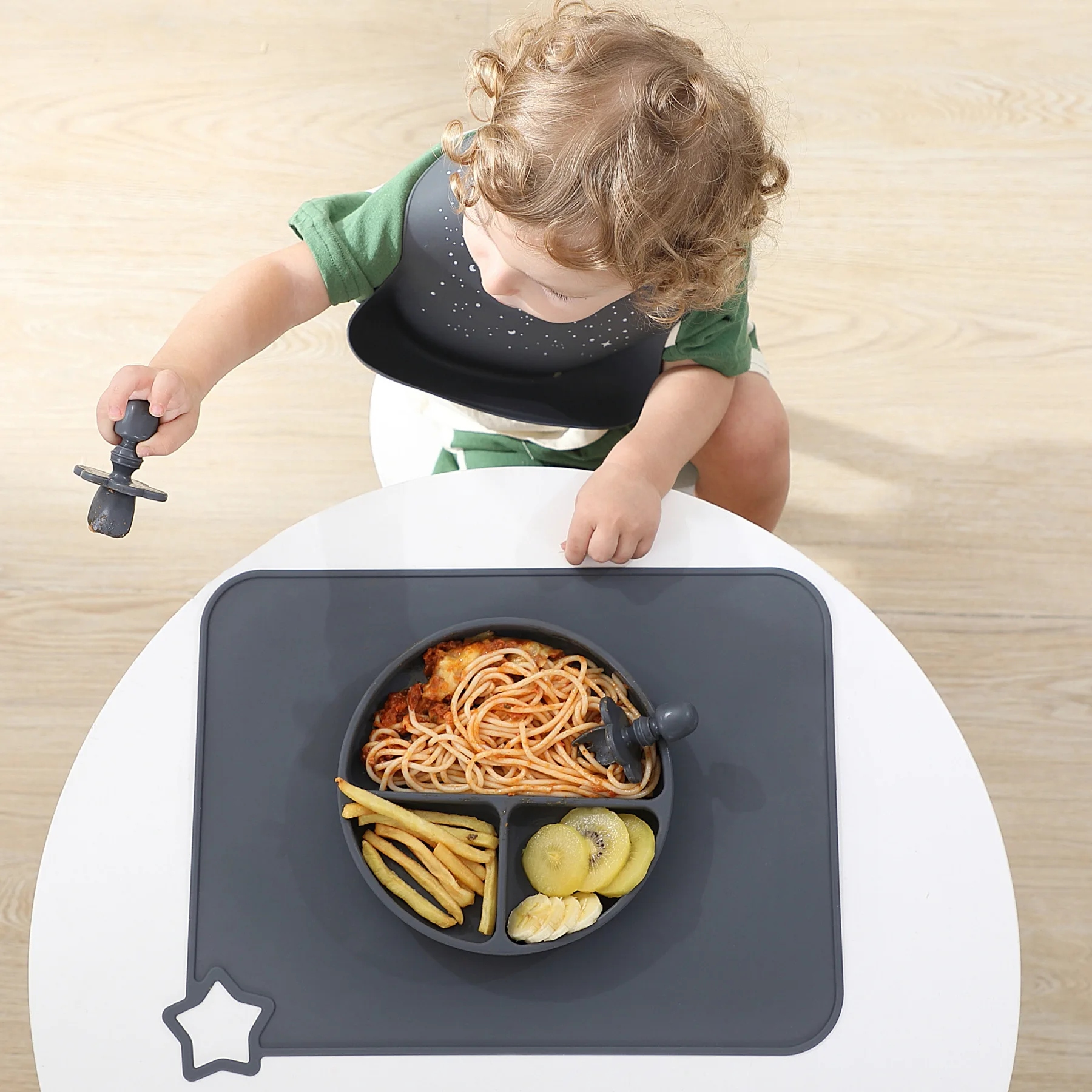 Baby Silicone Placemat BPA Free Food Grade Baby Kid Heat Resistant Mat Silicone Table Mat Baby Dining Table Pads Supplies