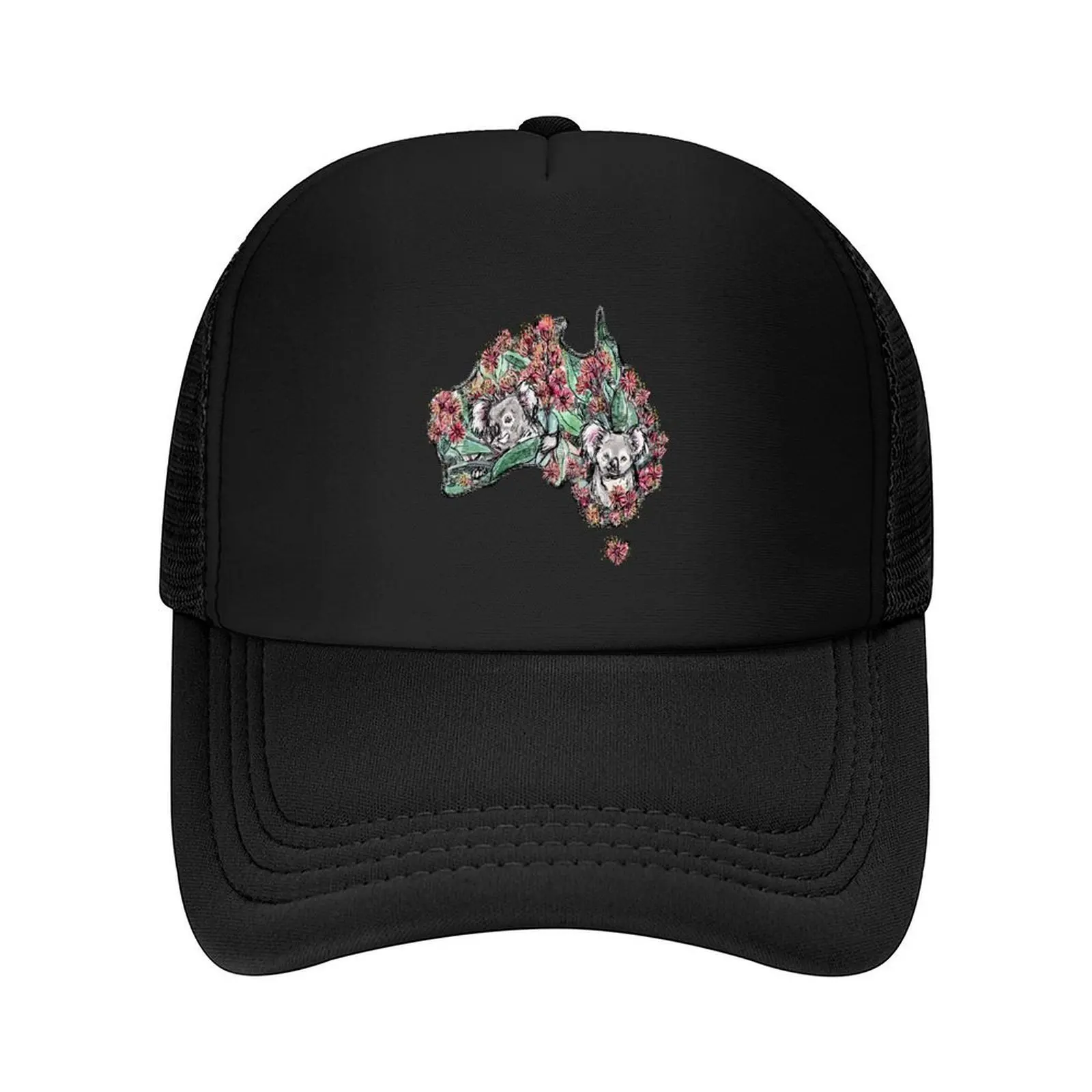 

Koalas and Gum Blossoms in Australia Baseball Cap luxury caps Fashion Beach Fishing cap Big Size Hat Golf Wear Men Women's