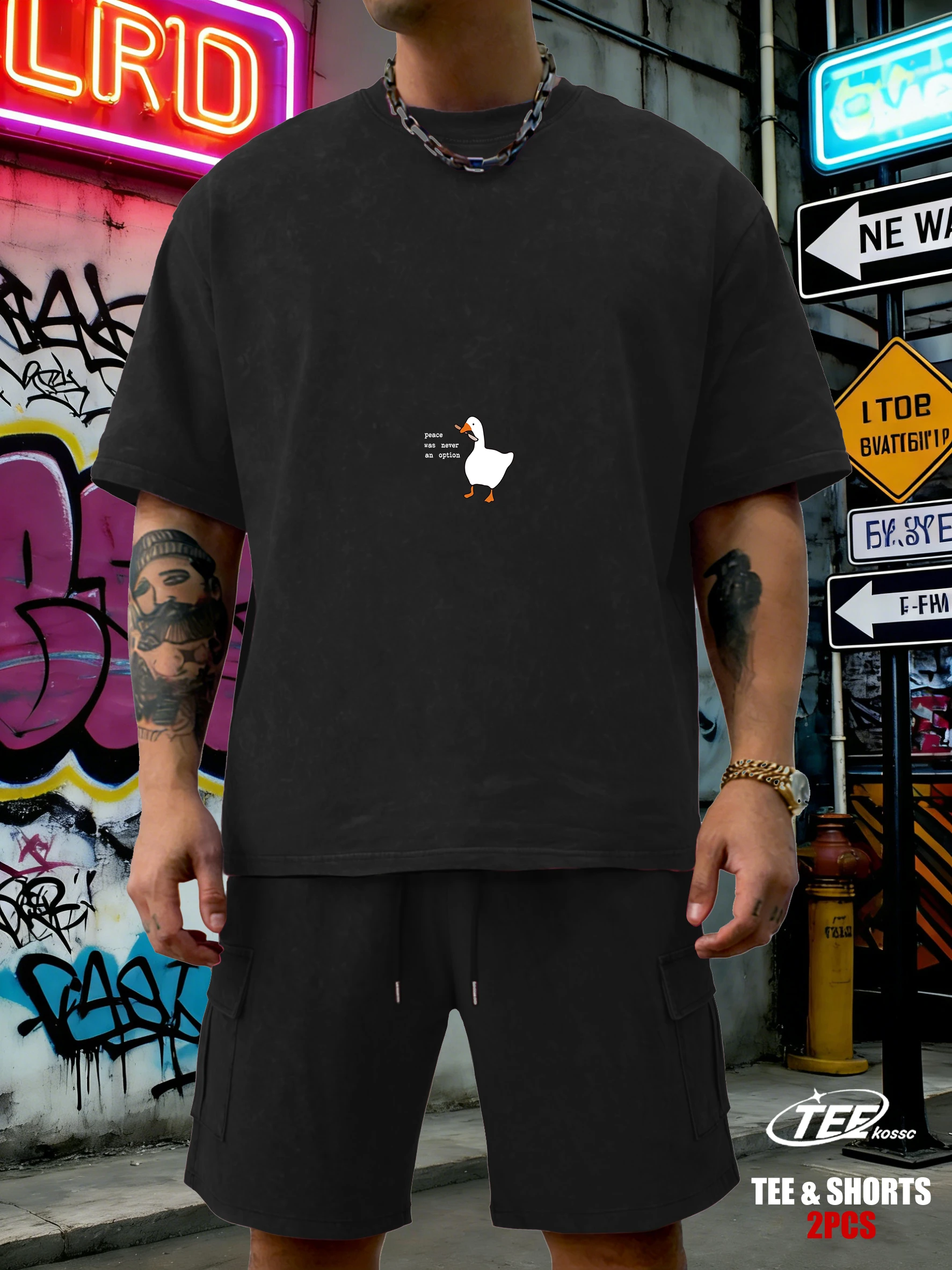 

Футболка мужская с принтом «Мир никогда не был чем-либо кроме вариантом», повседневная, с коротким рукавом, из хлопка, уличный стиль, унисекс, модный свободный костюм