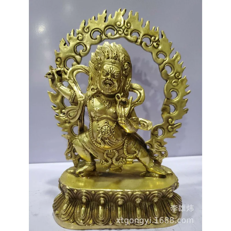 

Seven-Inch Copper Diamond Hand Protection Figure of Tibetan Buddha Wholesale Custom