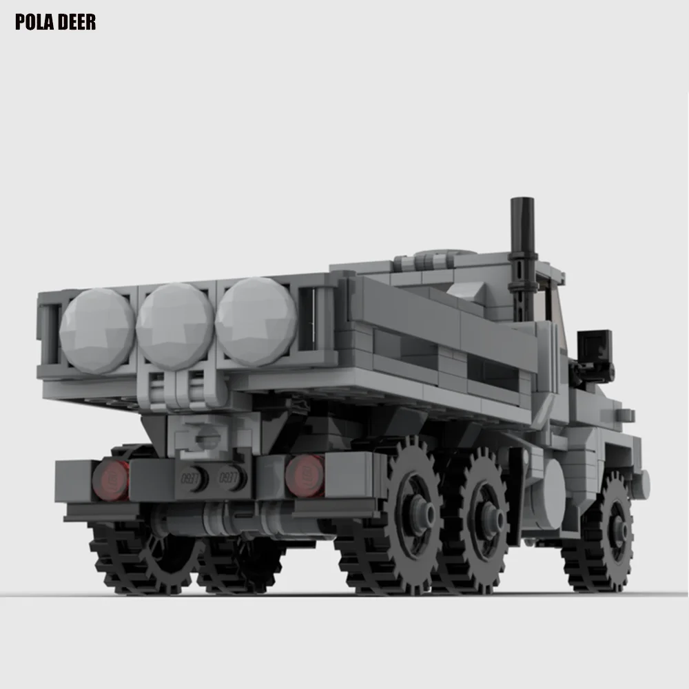 Poladeer 374 Pcs Military 7 Ton Military Truck Small Particle Assembly Building Blocks Educational Toys Boy Holiday Model Gift