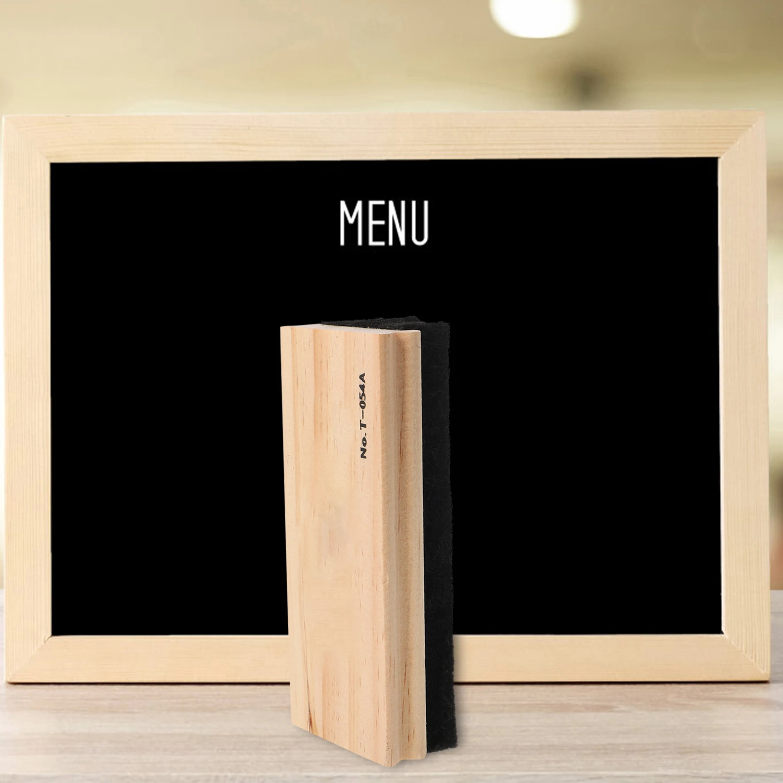 

2Pcs Blackboard Eraser Wool Felt Chalkboard Duster Office Accessories Wood Pine Backed Noiseless Dustless Cleaner