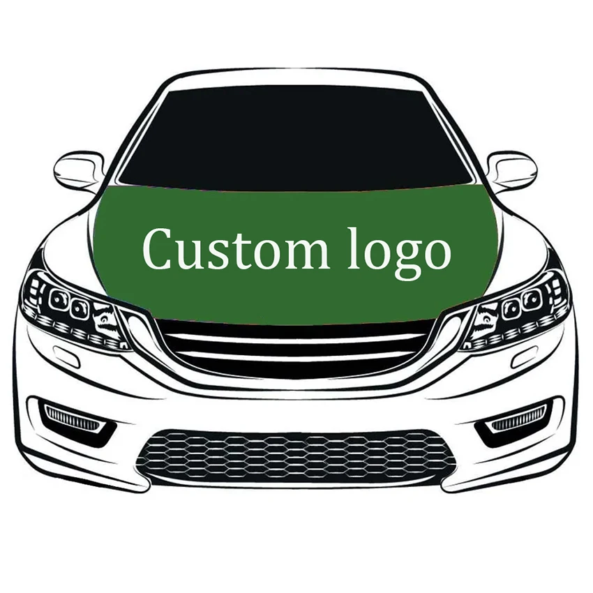 Personalized Custom Car Hood Cover Flag Elastic Fabrics For SUV Truck Full Graphic Lover Gift Decor Bonnet Banner