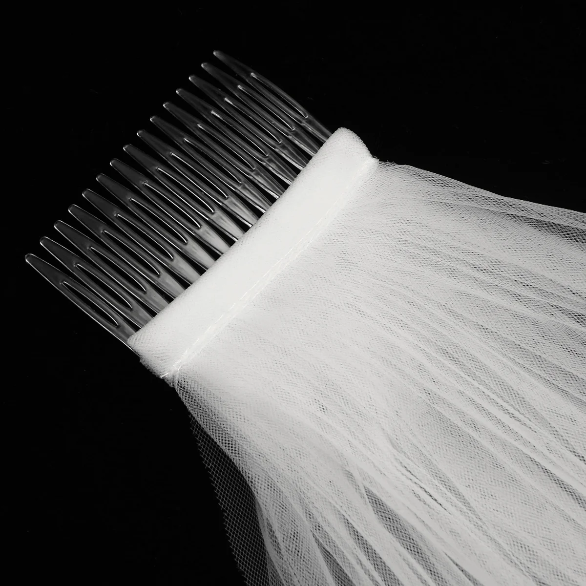 

Layer Wedding Bridal Comb Hair Accessory Floor Long Bridal Veil Wedding Veil Length For Bride Beige 30Cm
