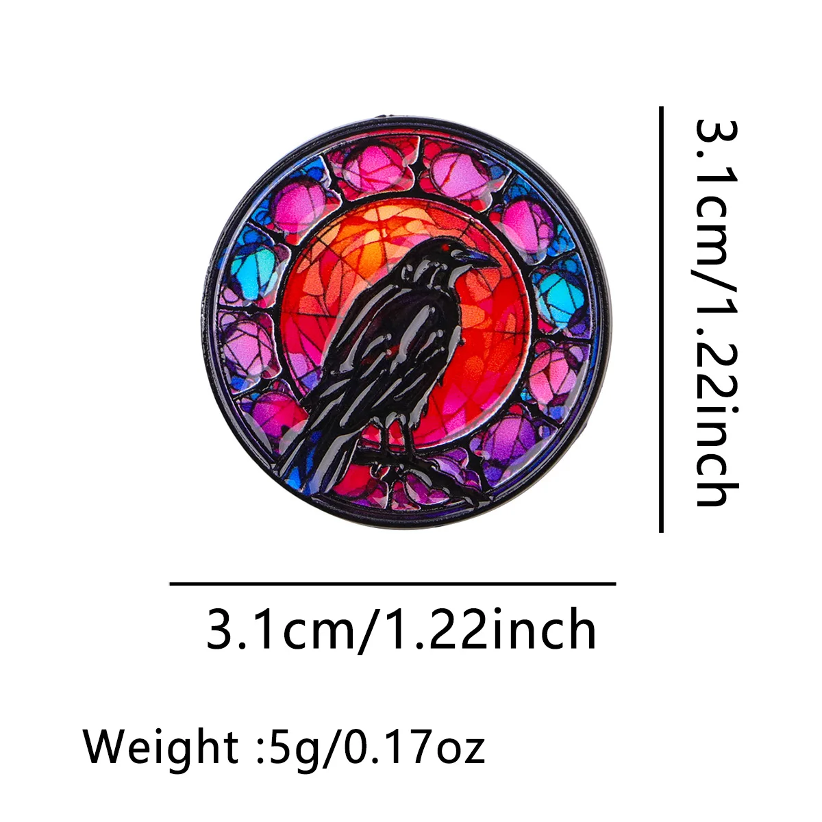 Mysterious Raven Brooch Pin, Vintage Fashion Lapel Badge, Halloween Party Accessory, Perfect Gift for Her