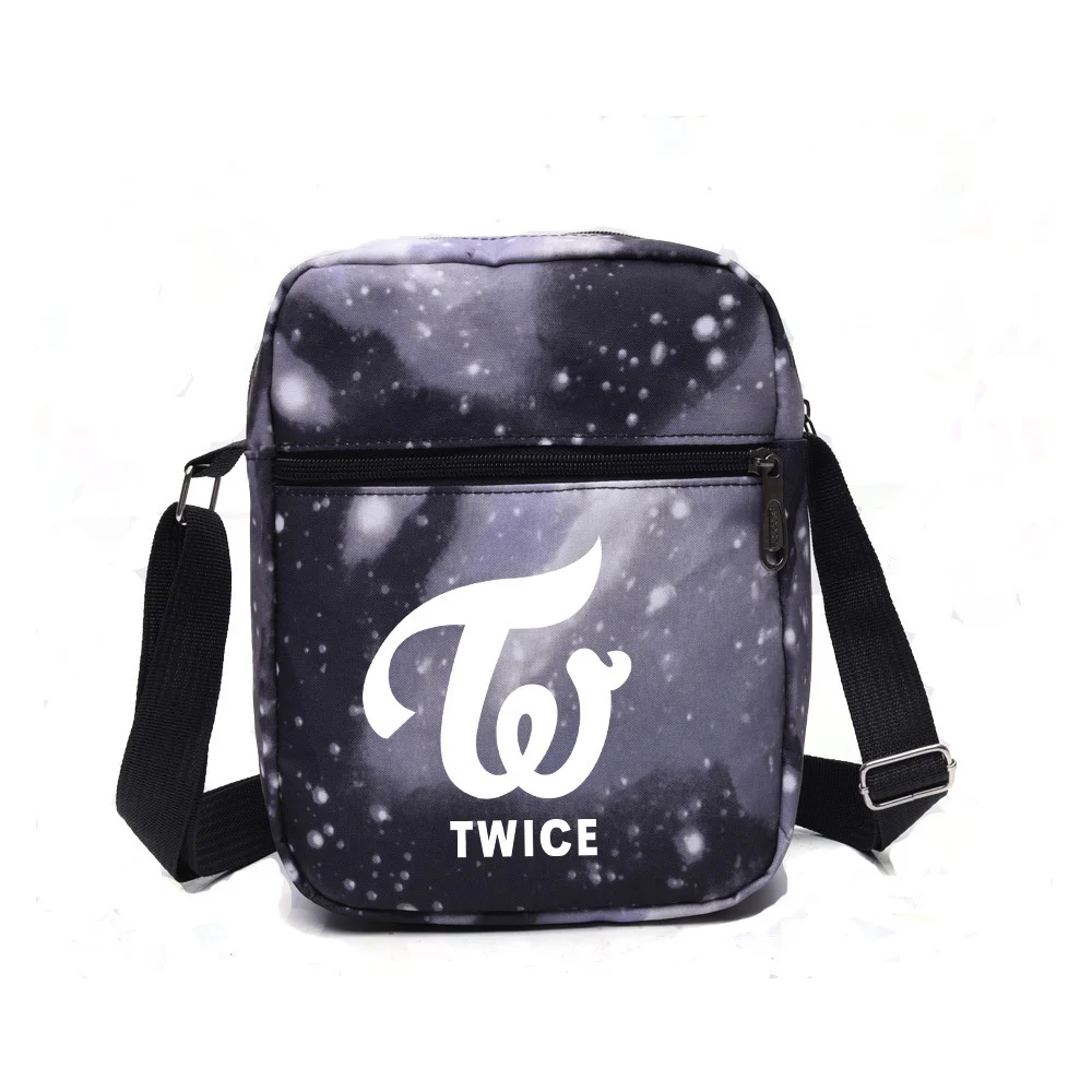 Kpop TWICE Trendy Backpack Canvas Single Shoulder Diagonal Cross Bag Waterproof Wear Resistant Nayeon Momo Fans Gift Collection