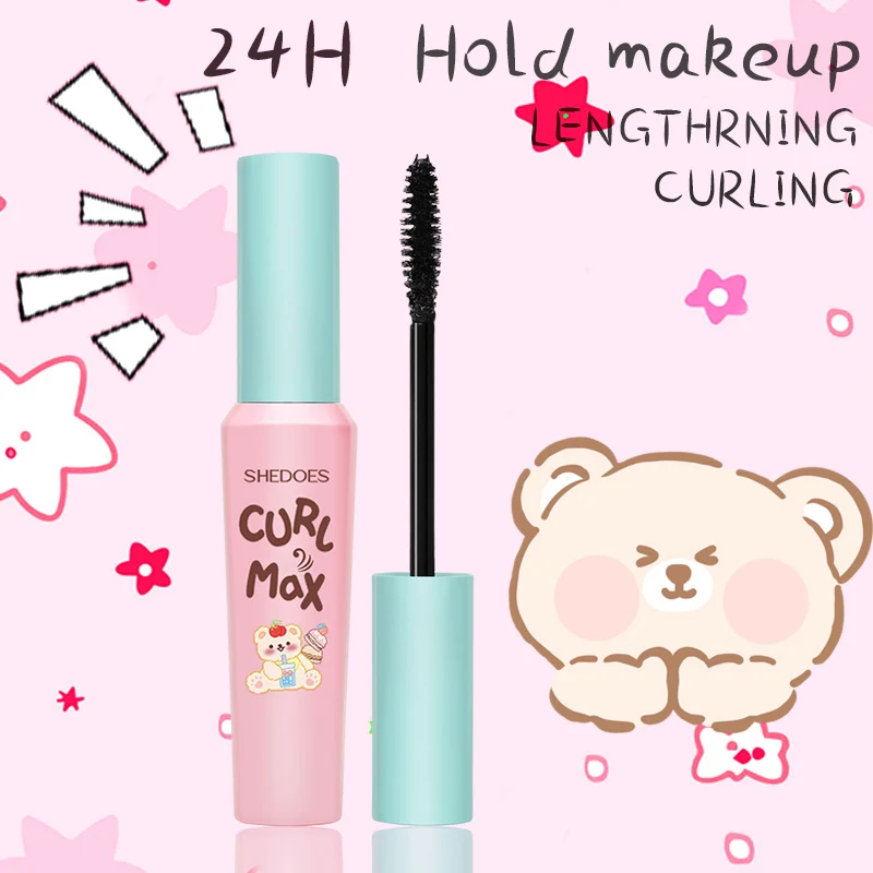 1PC カールマスカラ、防水性と耐汗性、塗りやすい、自然なメイク効果
