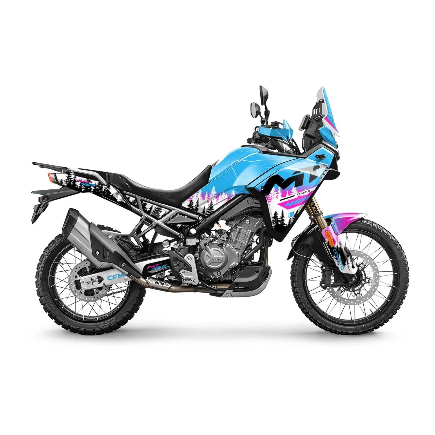 Motorcycle Body Fairing Sticker Decal Protective Street Bike Full Graphic Kit  For CFMOTO 450MT 2024-2026 Design 16