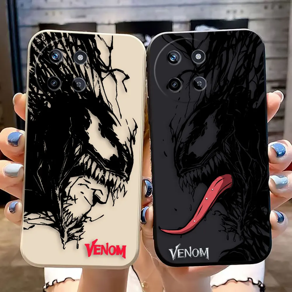 Marvel Superhero Venom Cover Phone Case For OPPO Realme 11 10 9 9I 8 8I 7 7I 6 5 PRO PLUS 4G 5G Colour Silicone Case Funda Shell