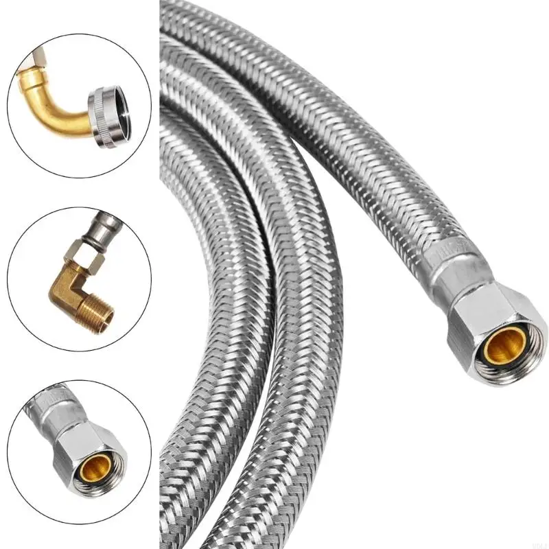 MOLF Dishwasher Hookup Set 304Stainless Steel Braided Hose Simple Installation 3/8Inch Compression Fittings Provided