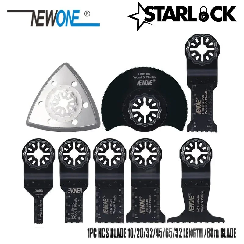 NEWONE-herramienta múltiple Compatible con Starlock, hojas de sierra semicírculo de lijado, herramientas oscilantes, HCS10mm/20mm/32mm/45mm/65mm