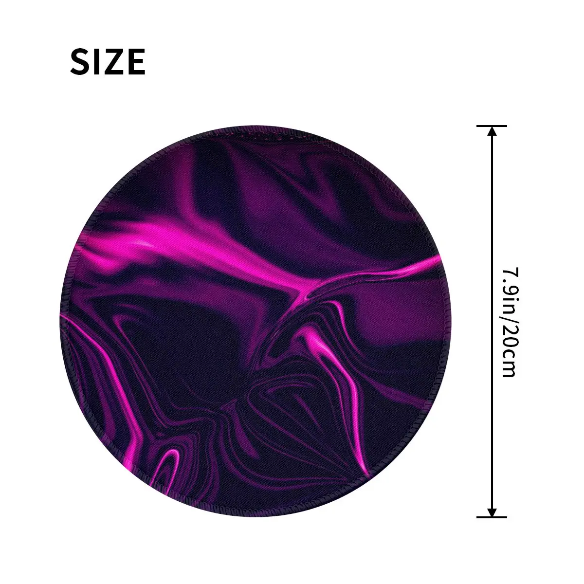 Abstract Marble Round Mouse Pad Dark Pink Print Fashion Rubber Gaming Mousepad For Notebook Computer Soft Graphic Mouse Mats