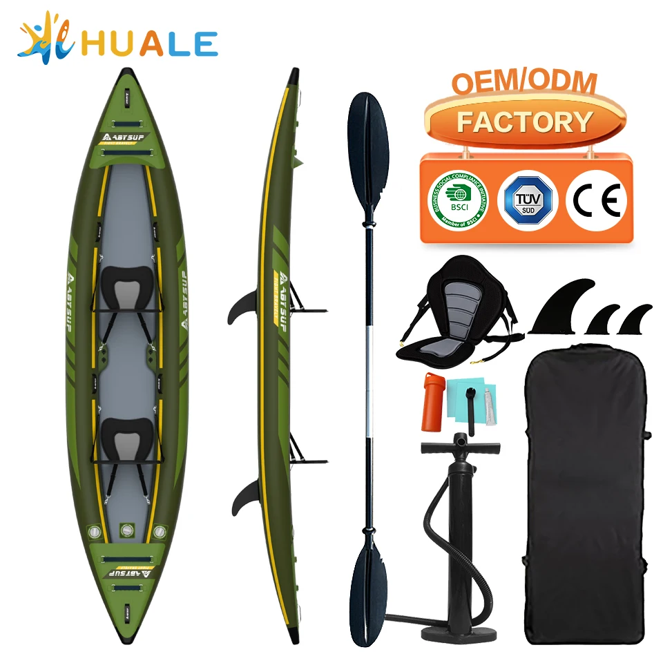 Factory Custom 2‑Person Drop‑Stitch Floor Inflatable Fishing Kayak Lightweight Stable for River Lake Drifting OEM Wholesale - view 4