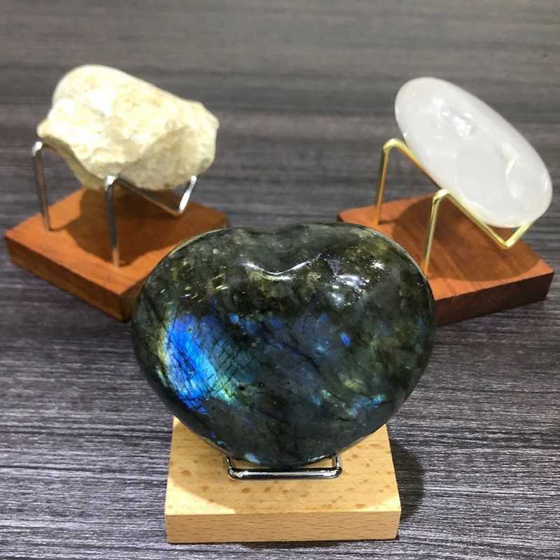 Wooden Display Stand Geode Minerals Relics Rocks Balls Holder Display Small Case Crystal Ball Stand Display Holder Gemstones