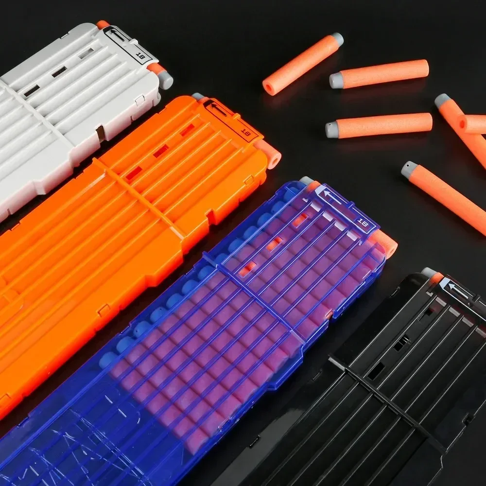 

18-патронный оранжевый магазин для Nerf: сменный держатель для дротиков, мягких пуль и игрушечного пистолета Nerf Blaster
