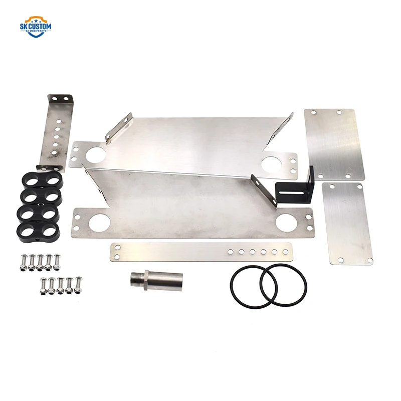 Kit Pendingin Oli Mesin Fa20 Kustom untuk Toyota GT86 Subaur BRZ ZN6 ZD6 dengan Pelat Sandwich Termostat 90 Derajat