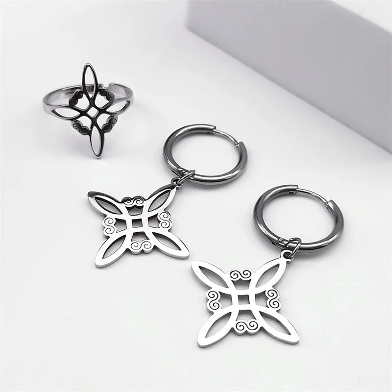Women's Celtic Witchcraft Stainless Steel Jewelry Set