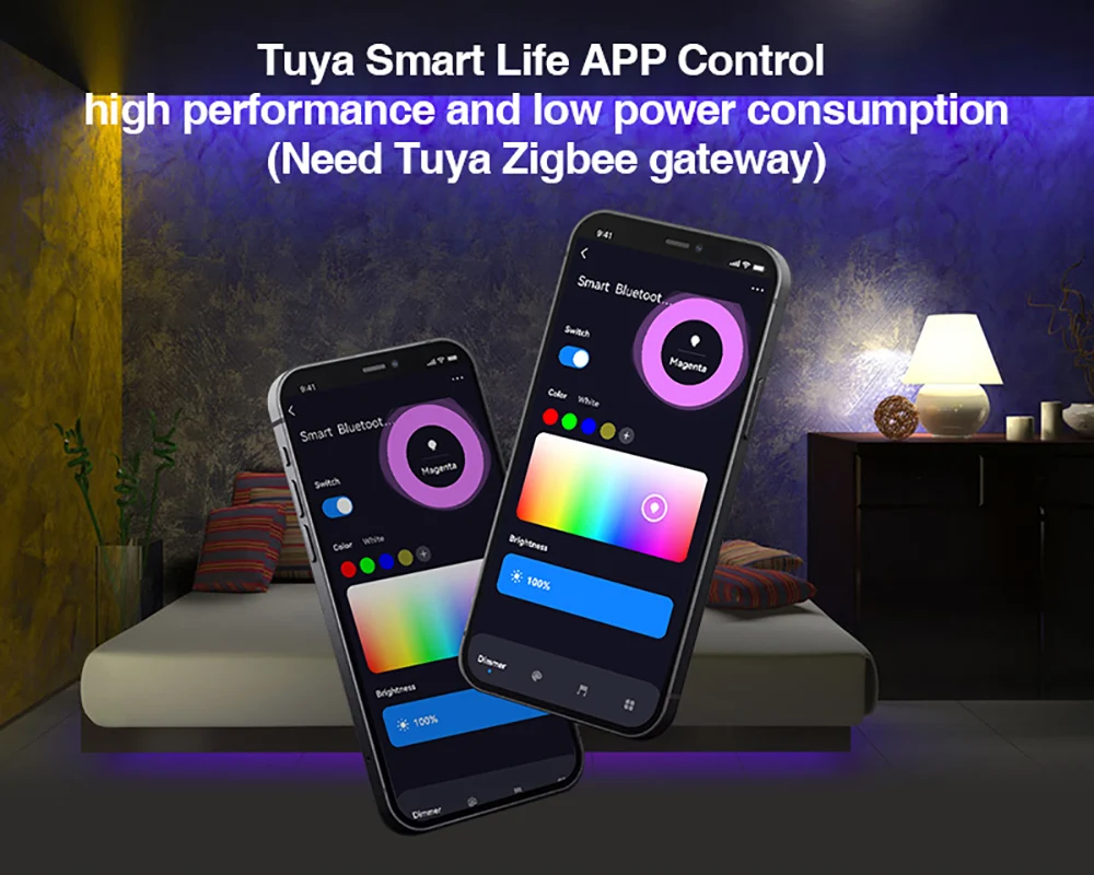 ZigBee LED Controller Tuya Smart APP Control CCT RGB RGBW Strip Dimmer High Power 5V 12V 24V Works with Hue Bridge Alexa