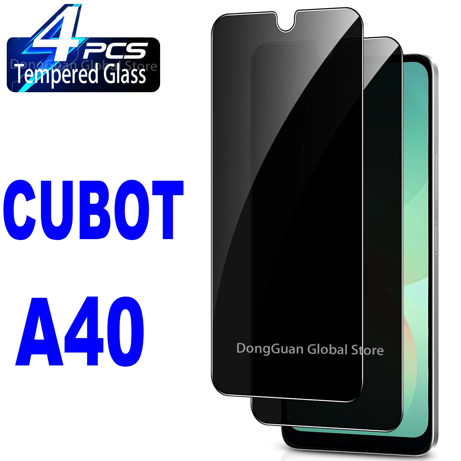 

For CUBOT A40 Anti Spy Protector Privacy Screen Tempered Glass Film