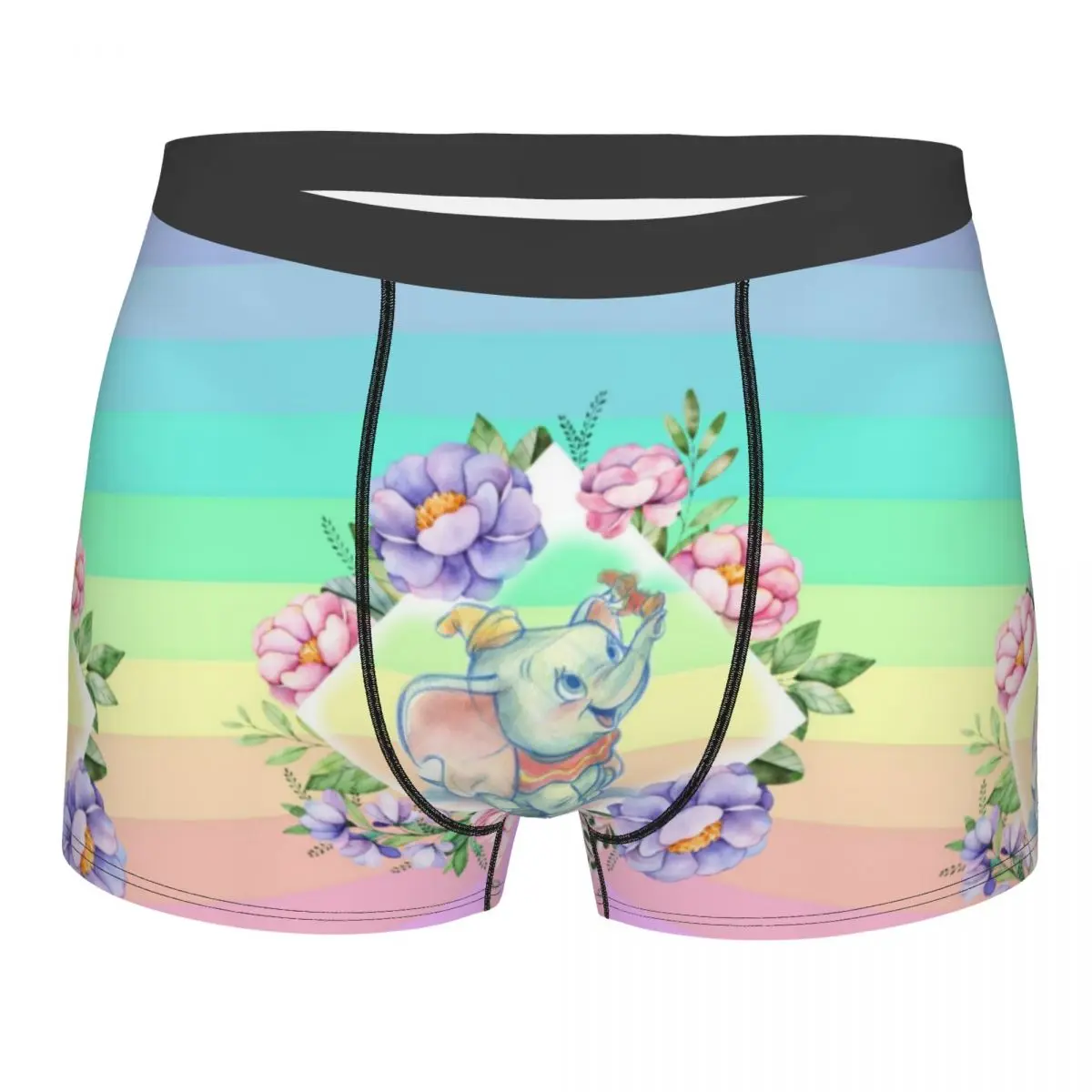 Los boxeadores de dibujos animados de Dumbo personalizados forman los calzoncillos lindos de la ropa interior de los calzoncillos del elefante de los hombres
