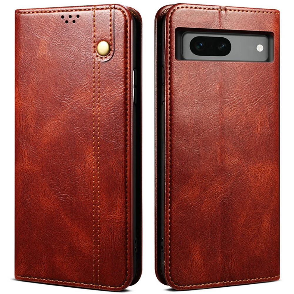 Luksusowe skórzane etui z klapką, przegródkami na karty i magnetycznym zamknięciem do Google Pixel 10 Pro XL 5G 2025, Pixel 6 7 8 9 10 Pro 9A 8A 7A 6A, portfel, funda