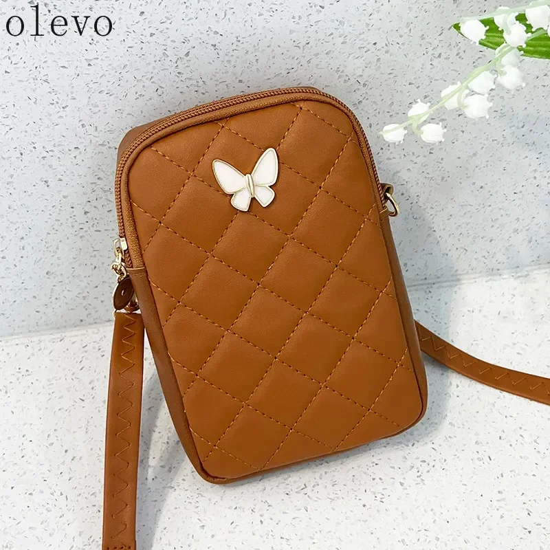 Women's PU Leather Butterfly Mini Crossbody Bag Waterproof Fashion Mobile Phone Shoulder Handbag Wallet image 6